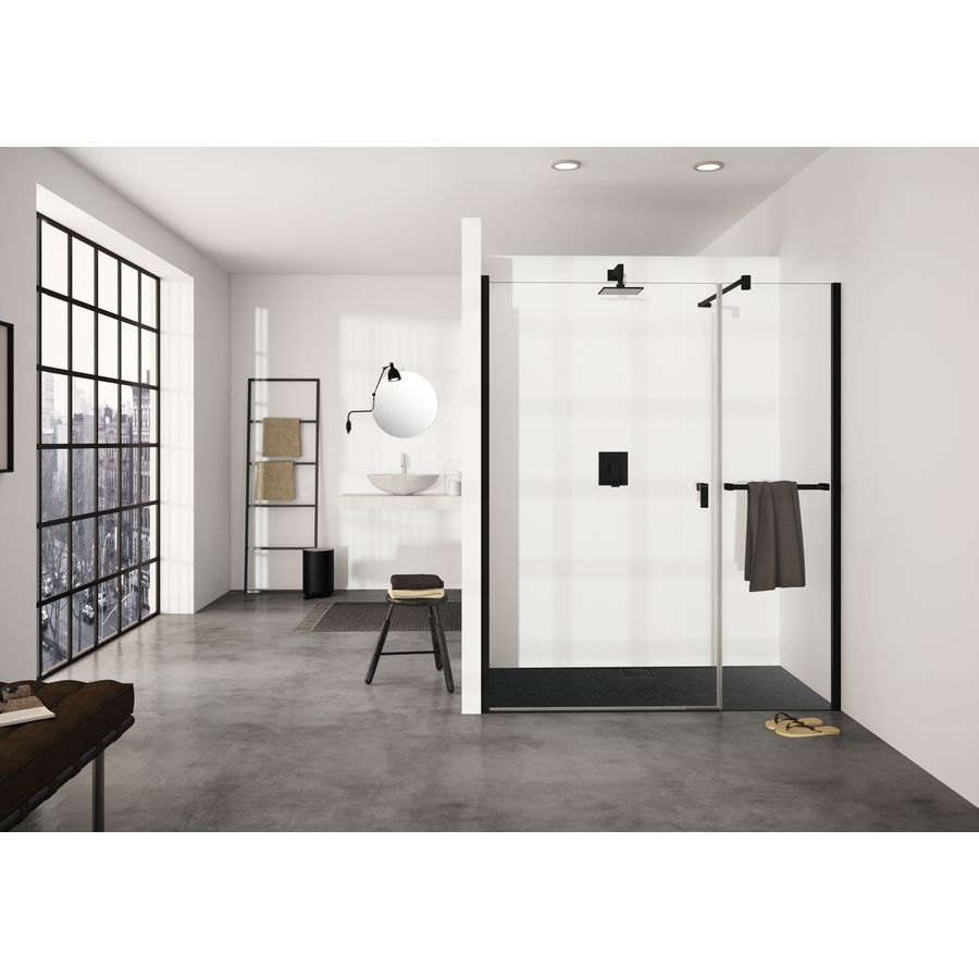Zwaaid. Design P 4H 1085-1115x2000mm BlckEd/hldr m.zijd.nis