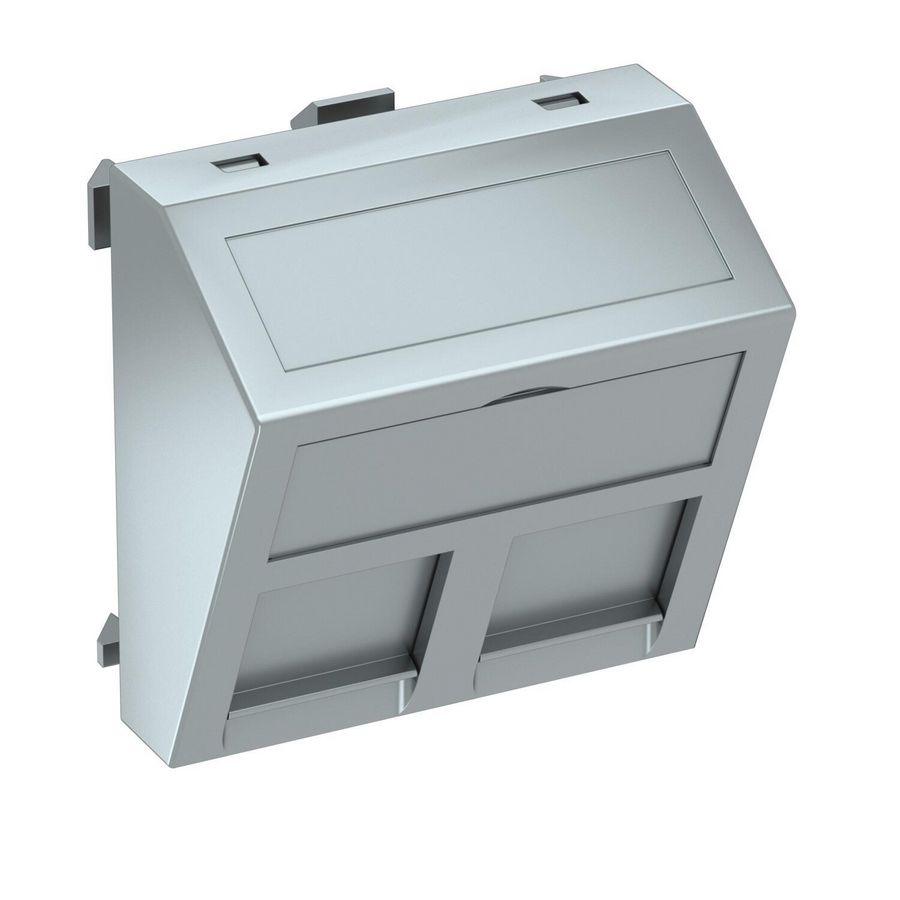 Data techniek drager voor 2 aansluitingen type RM 45x45mm