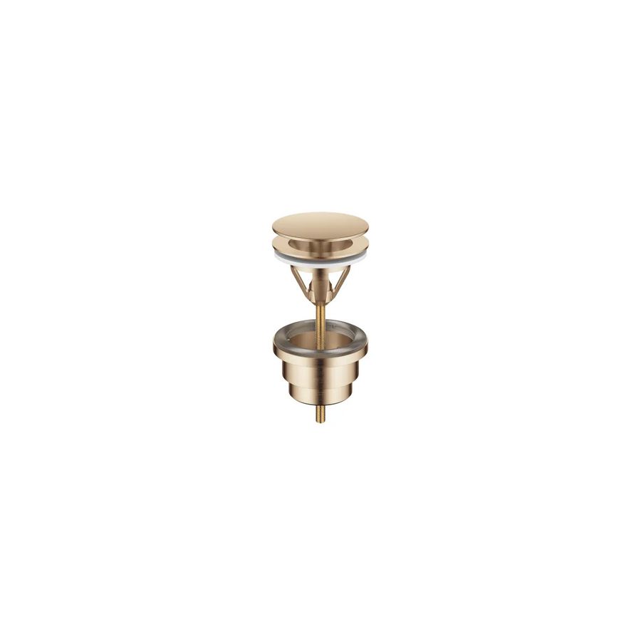 Afvoer. z.drukafsluiter 1 1/4" Light Gold gebors.
