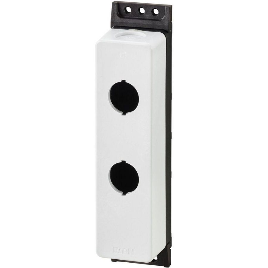 Opbouwkast vlak grijs 2 inbouwplaatsen 2 x M22