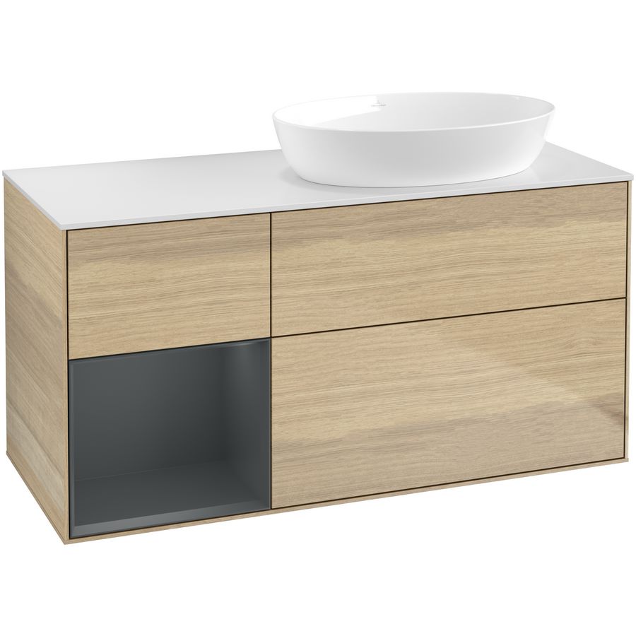 Wastafelonderkast Finion 1200x603x501mm Oak Veneer GA41HGPC