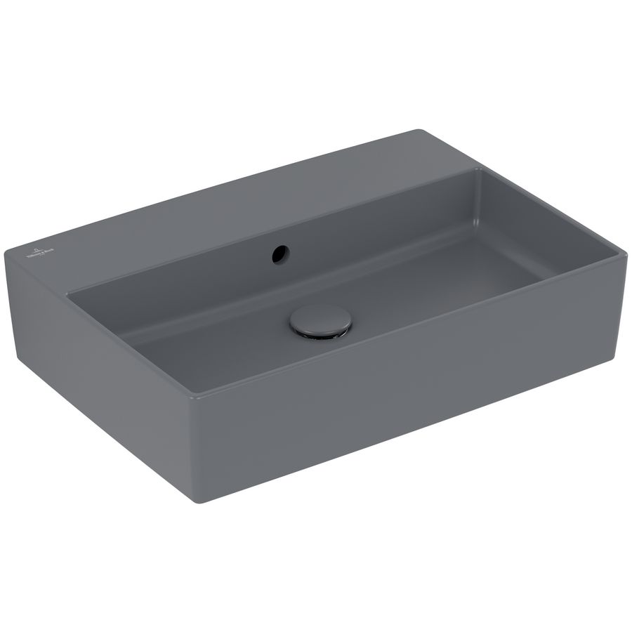 Opzetwastafel Memento 2.0 600x420mm Grafiet CeramicPlus  4A0762i4