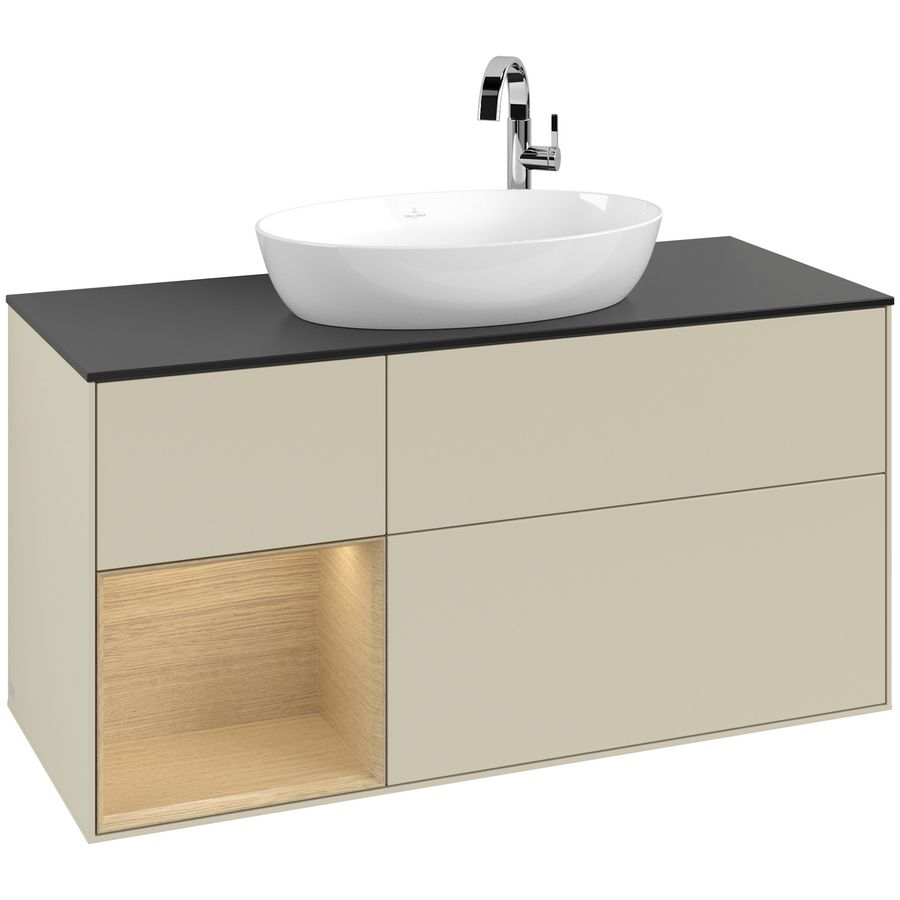 Wastafelonderkast Finion 1200x603x501mm S.Grey Matt Lacquer F942PCHJ