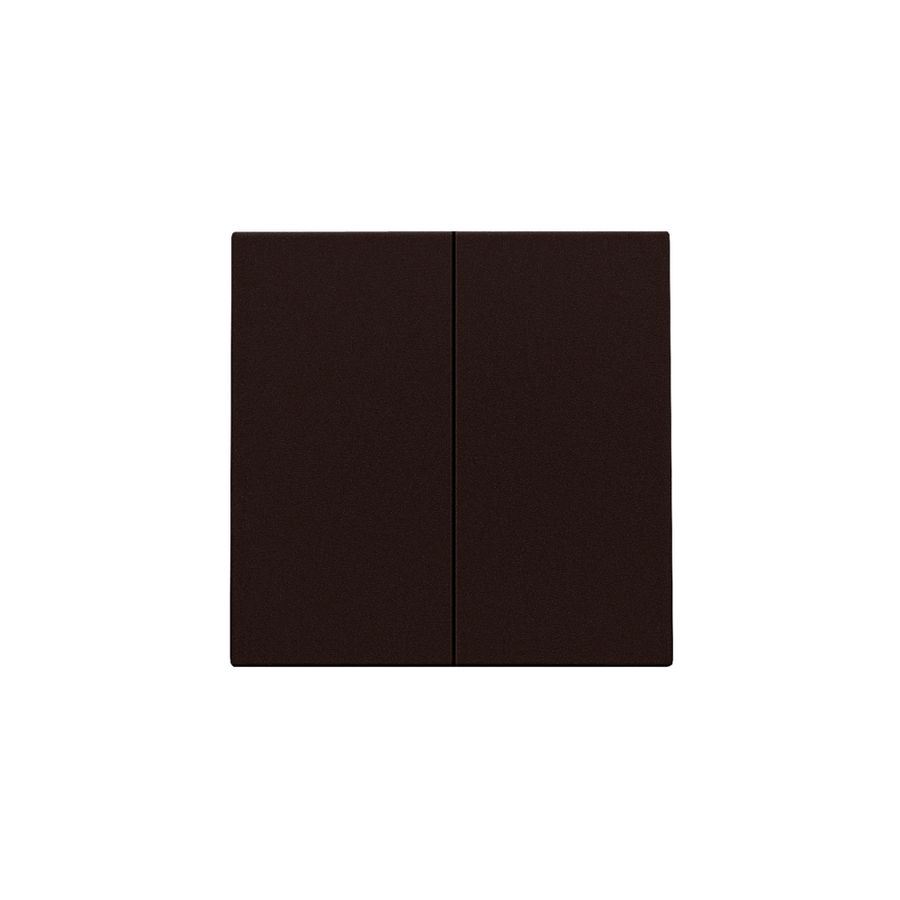 Afwerkingsset dubbele elektr. schakelaar /knop d.brown