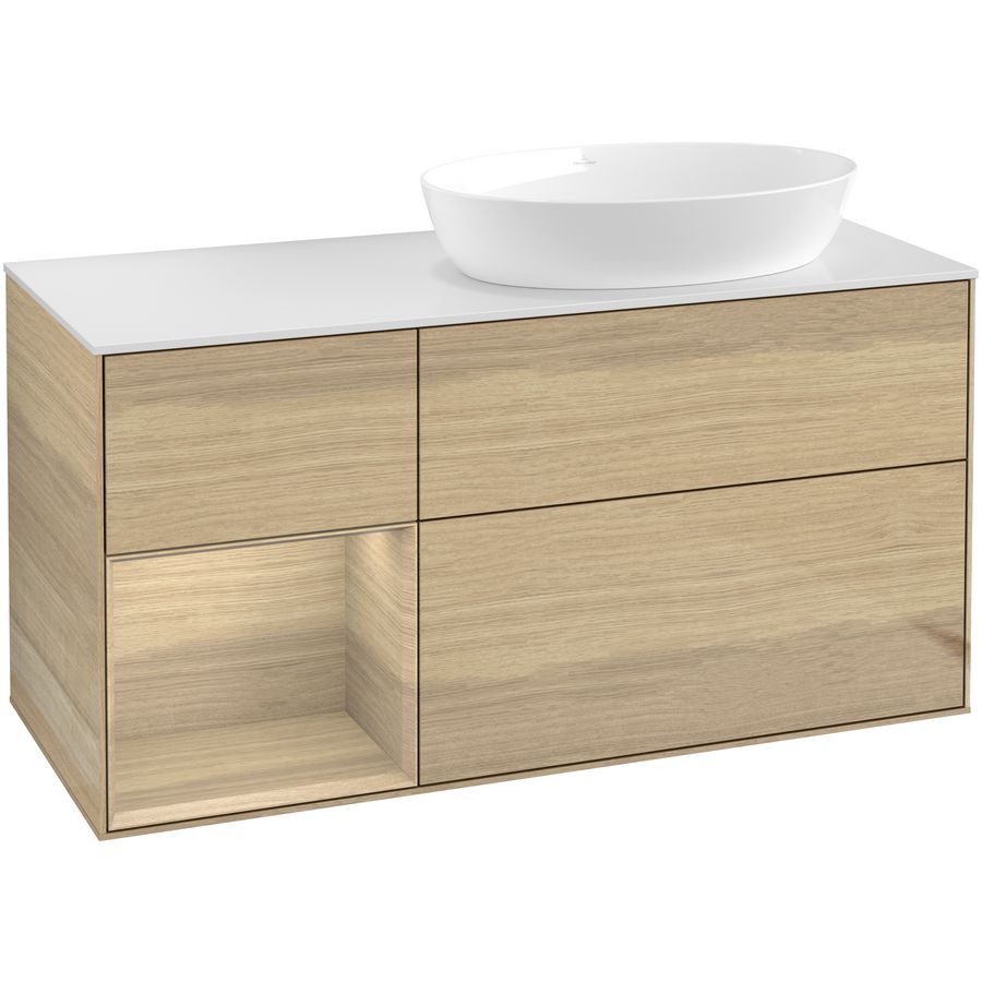 Wastafelonderkast Finion 1200x603x501mm Oak Veneer GA41PCPC