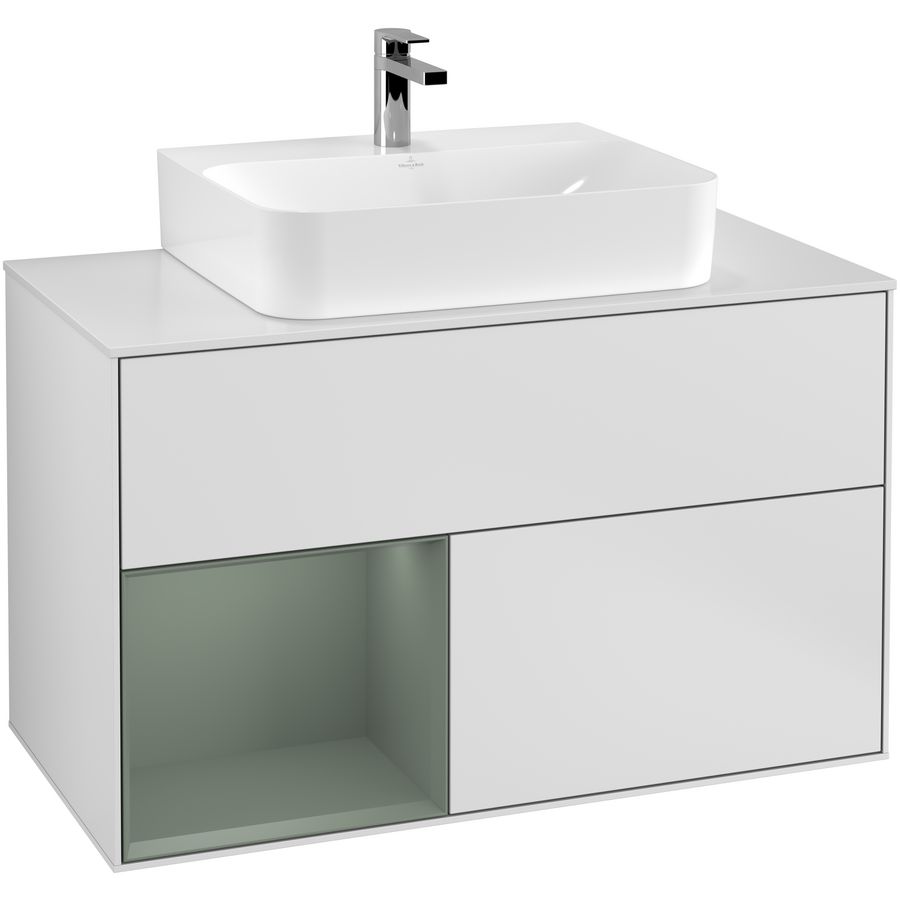 Wastafelonderkast Finion 1000x603x501mm White Matt Lacquer G111GMMT