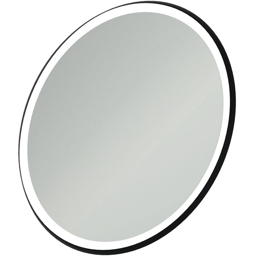 MIRROR ROUND METAL ESCUTCHEON 90 BLK