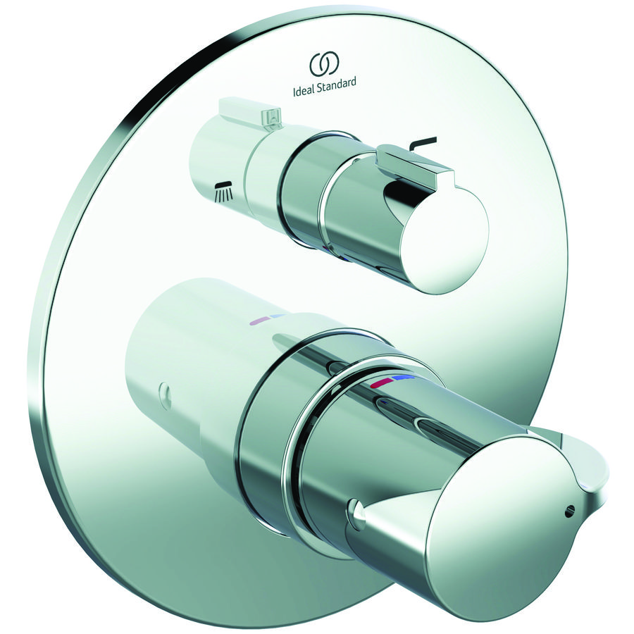 Ceraplus 2 bad/douchetherm. chroom v.wandinb.m.easybox/stopkraan