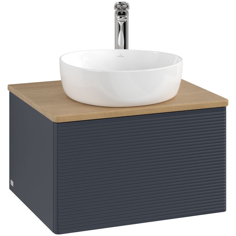 Wastafelonderkast Antao 600x360x500mm Mid.Blue Matt Lacquer L29151HG