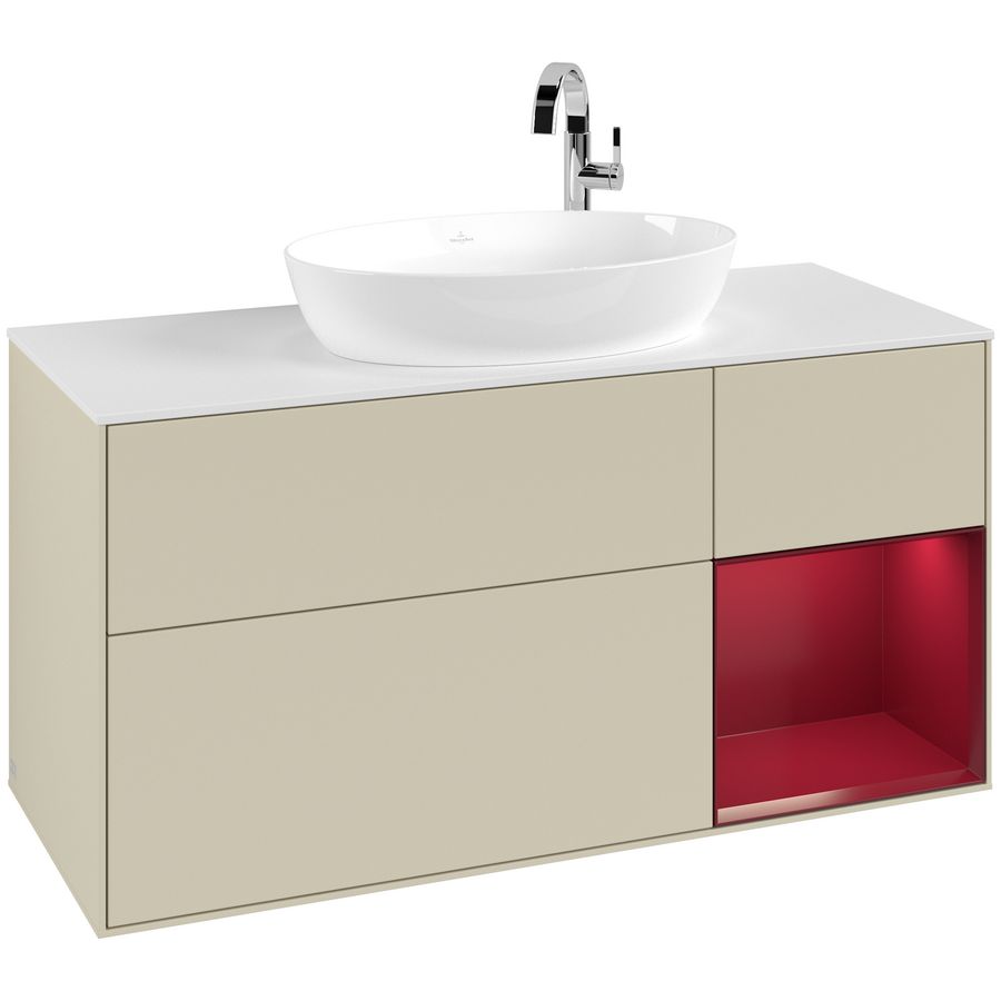 Wastafelonderkast Finion 1200x603x501mm S.Grey Matt Lacquer F951HBHJ