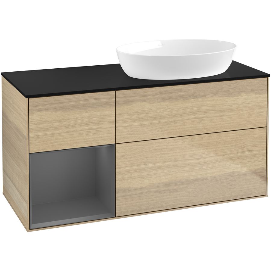 Wastafelonderkast Finion 1200x603x501mm Oak Veneer GA42GKPC