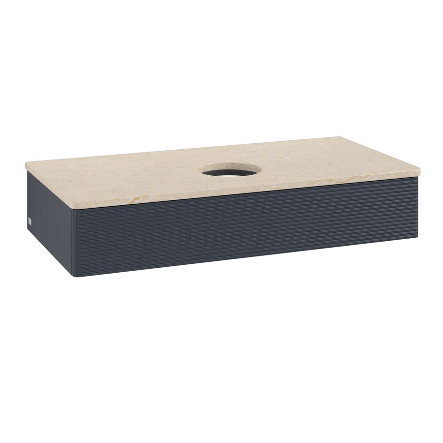 Wastafelonderkast Antao 1000x190x500mm Mid.Blue Matt Lacquer L09113HG
