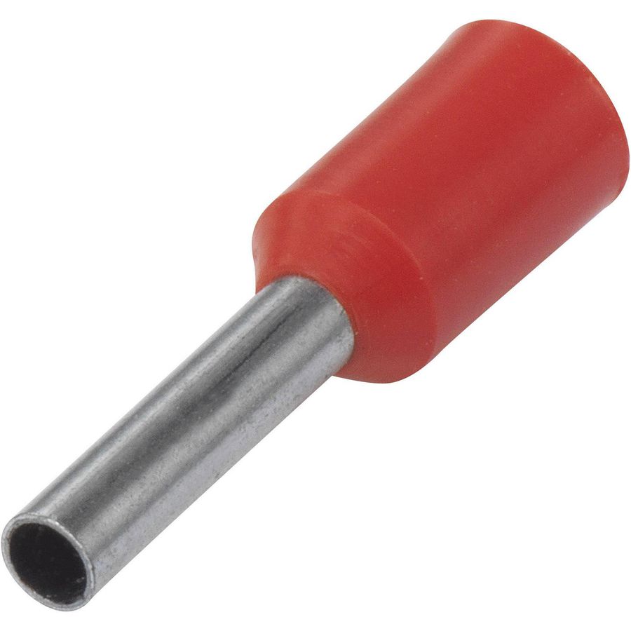 Zak a 100st. adereindhuls enkel rood 1mm²/ penlengte 8