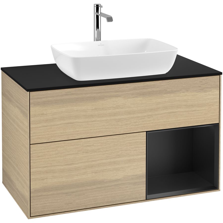 Wastafelonderkast Finion 1000x603x501mm Oak Veneer F782PDPC