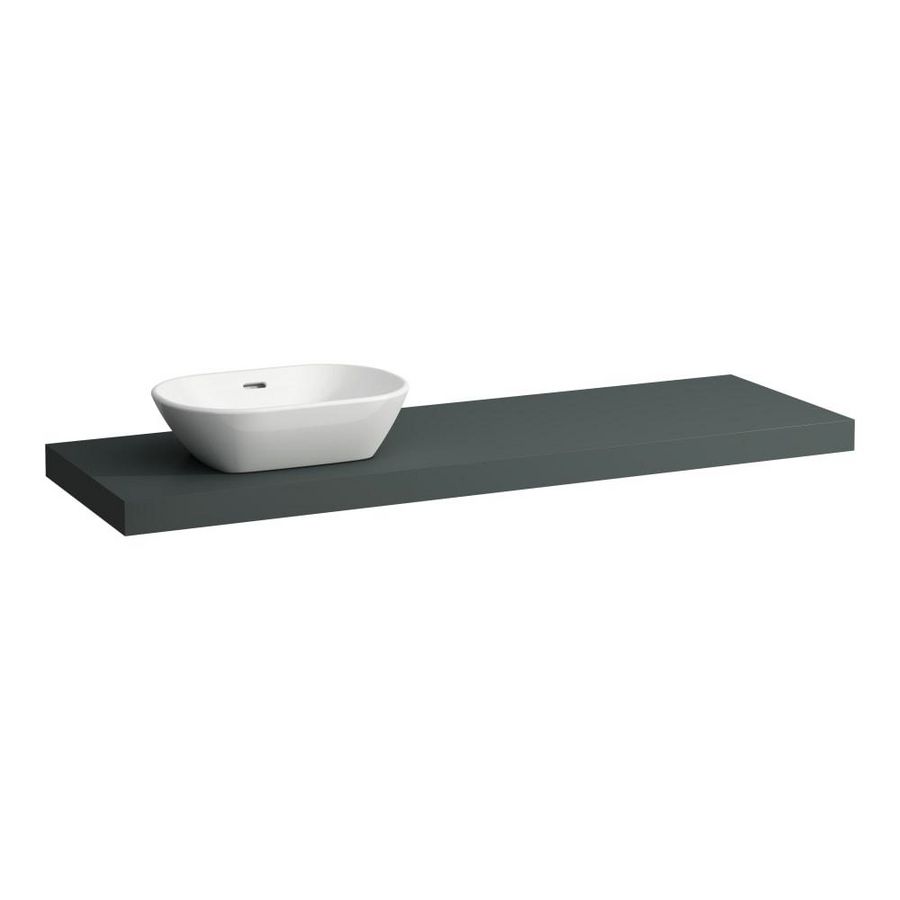 Wastafelblad LANI 160cm met uitsparing links traffic grey