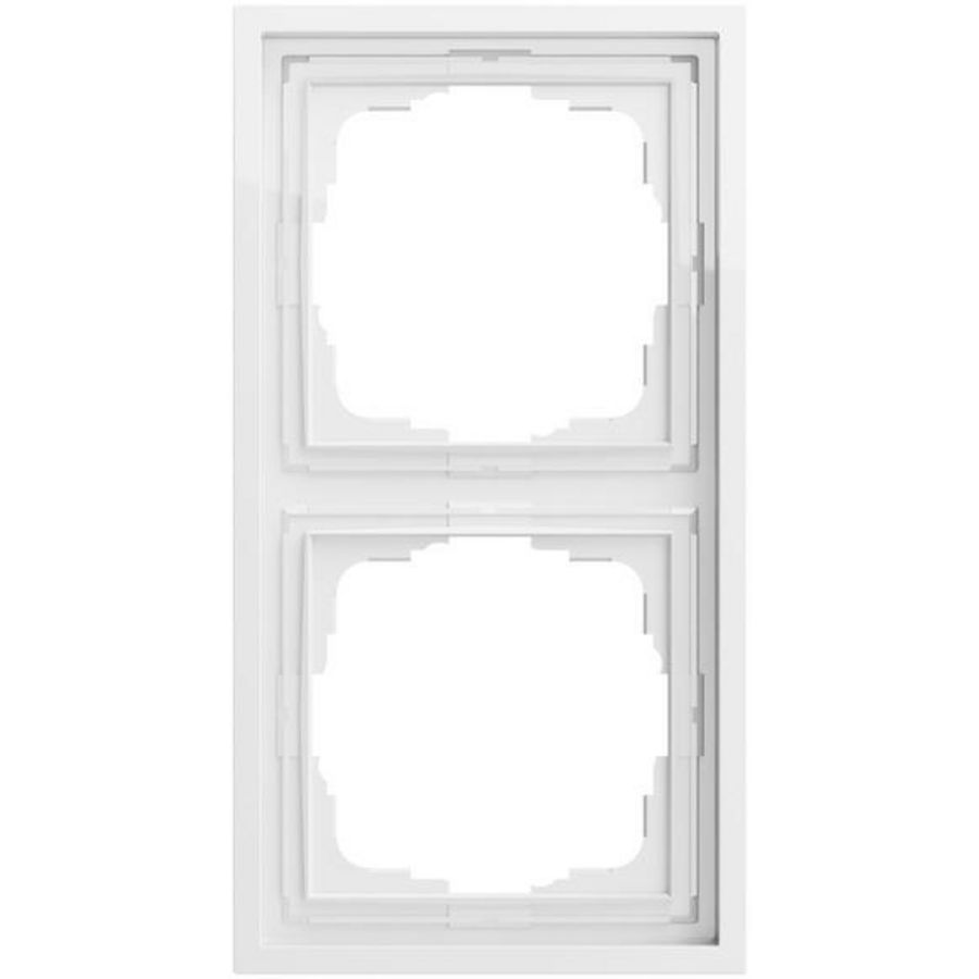 Afdekraam 2-v Gira F300 zuiver wit