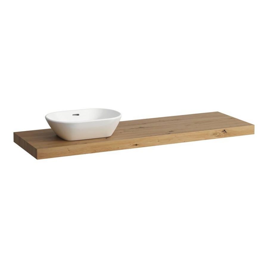Wastafelblad LANI 160cm met uitsparing links wild oak