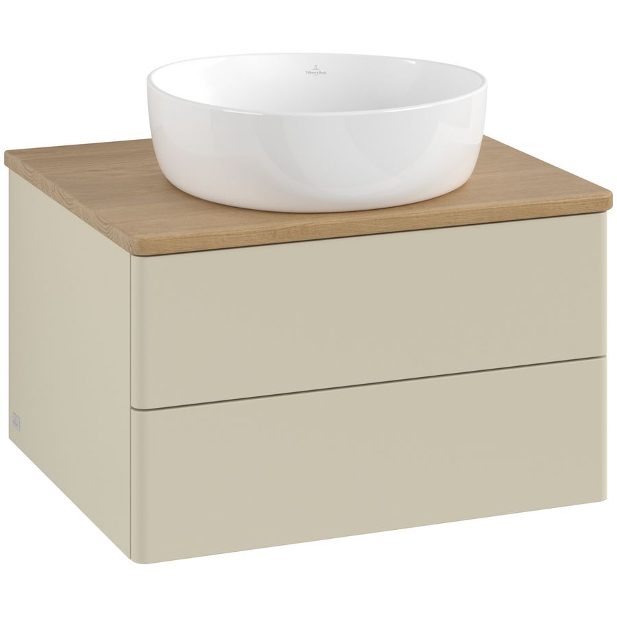 Wastafelonderkast Antao 600x360x500mm S.Grey Matt Lacquer K18011HJ