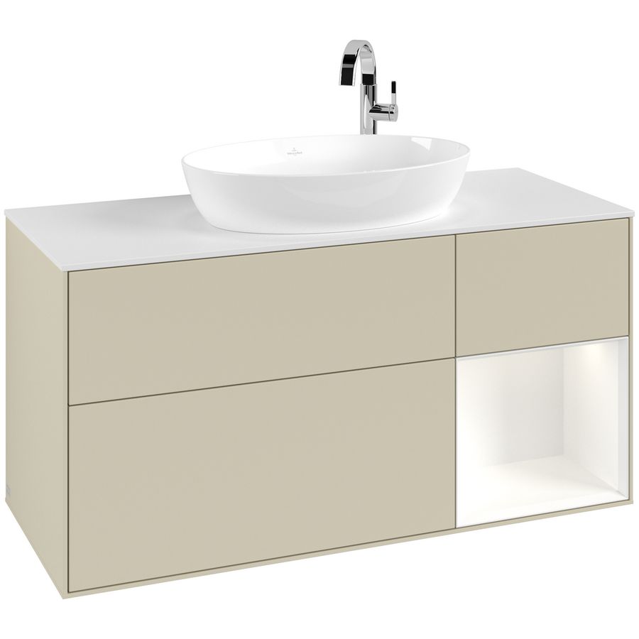 Wastafelonderkast Finion 1200x603x501mm S.Grey Matt Lacquer F951MTHJ
