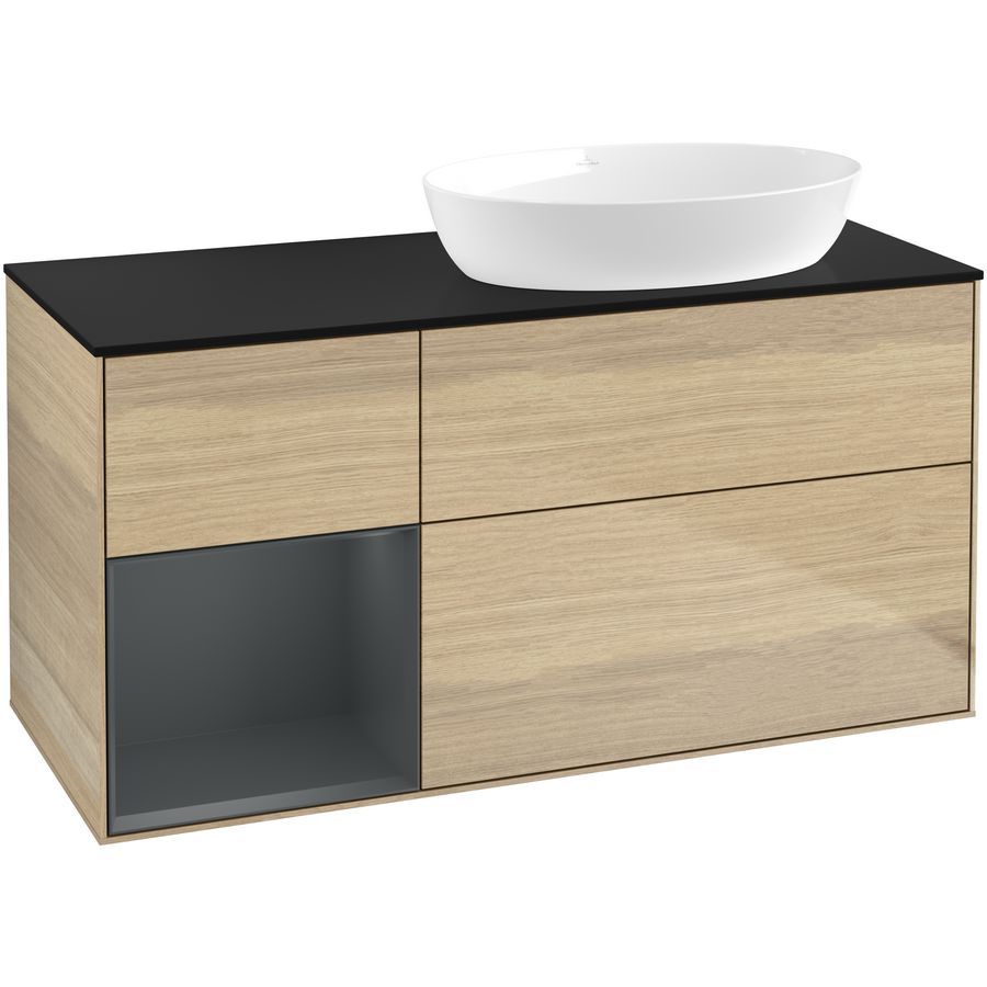 Wastafelonderkast Finion 1200x603x501mm Oak Veneer GA42HGPC