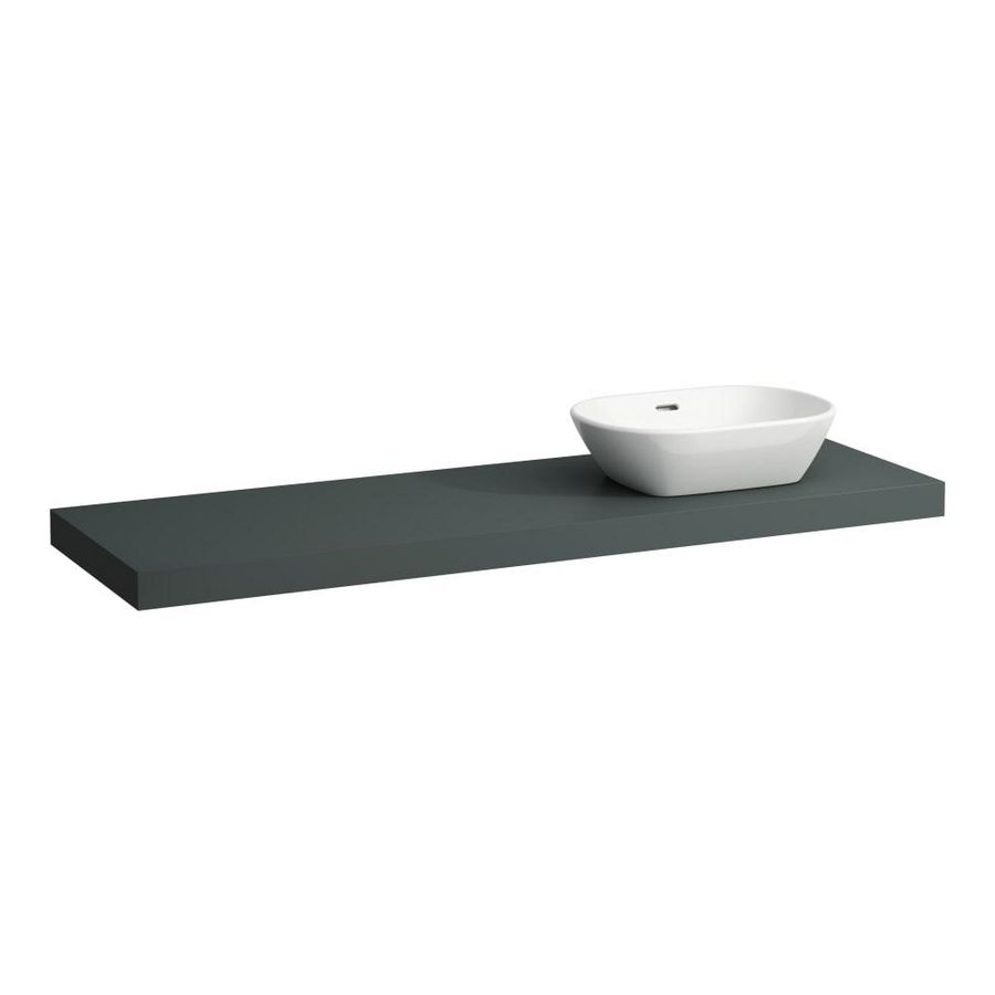Wastafelblad LANI 160cm met uitsparing rechts traffic grey