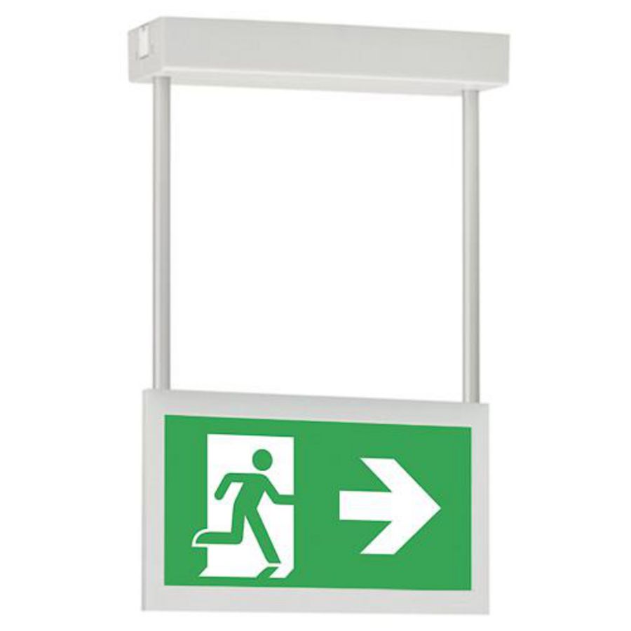 Noodverlichting pendel 05m centraal CG-S vluchtroute aanduiding 20m