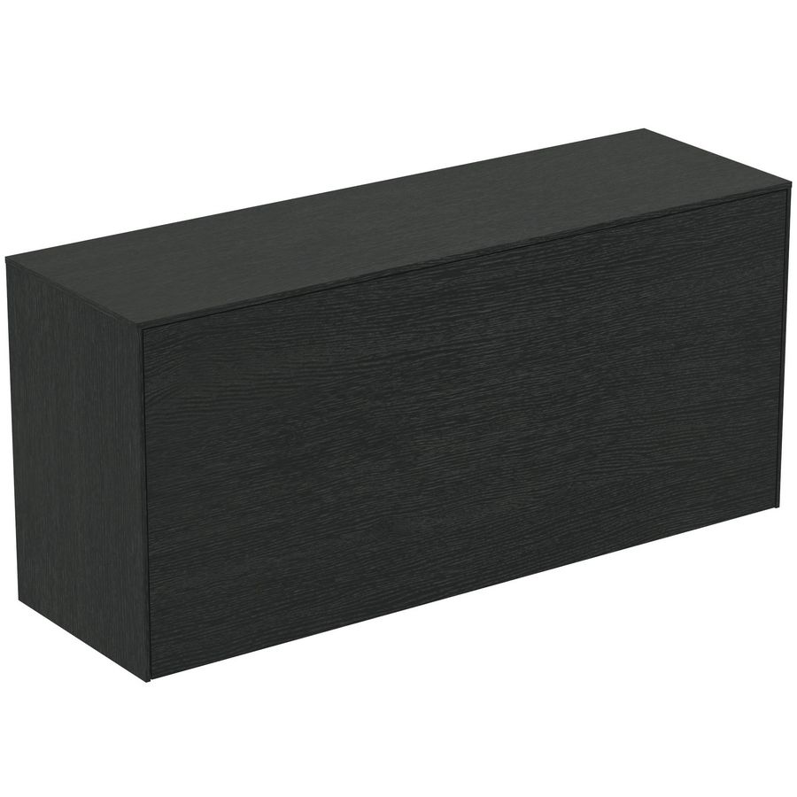Conca wastafelmeubel 120x37x55cm 1 lade afdekblad zonder uitsnijding smoked oak