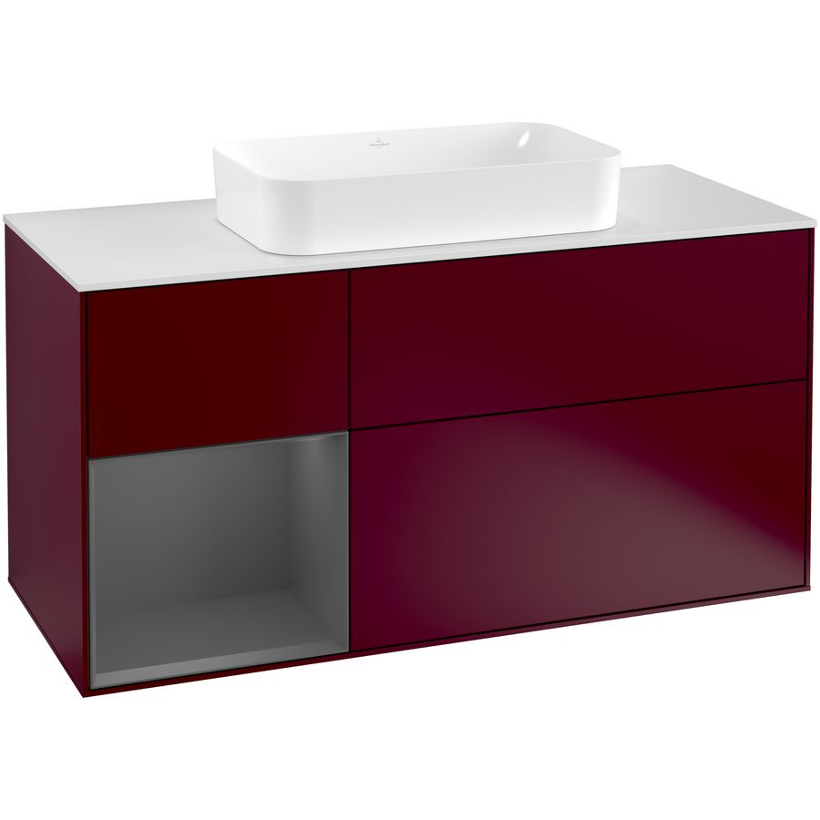 Wastafelonderkast Finion 1200x603x501mm Peony Matt Lacquer G291GKHB