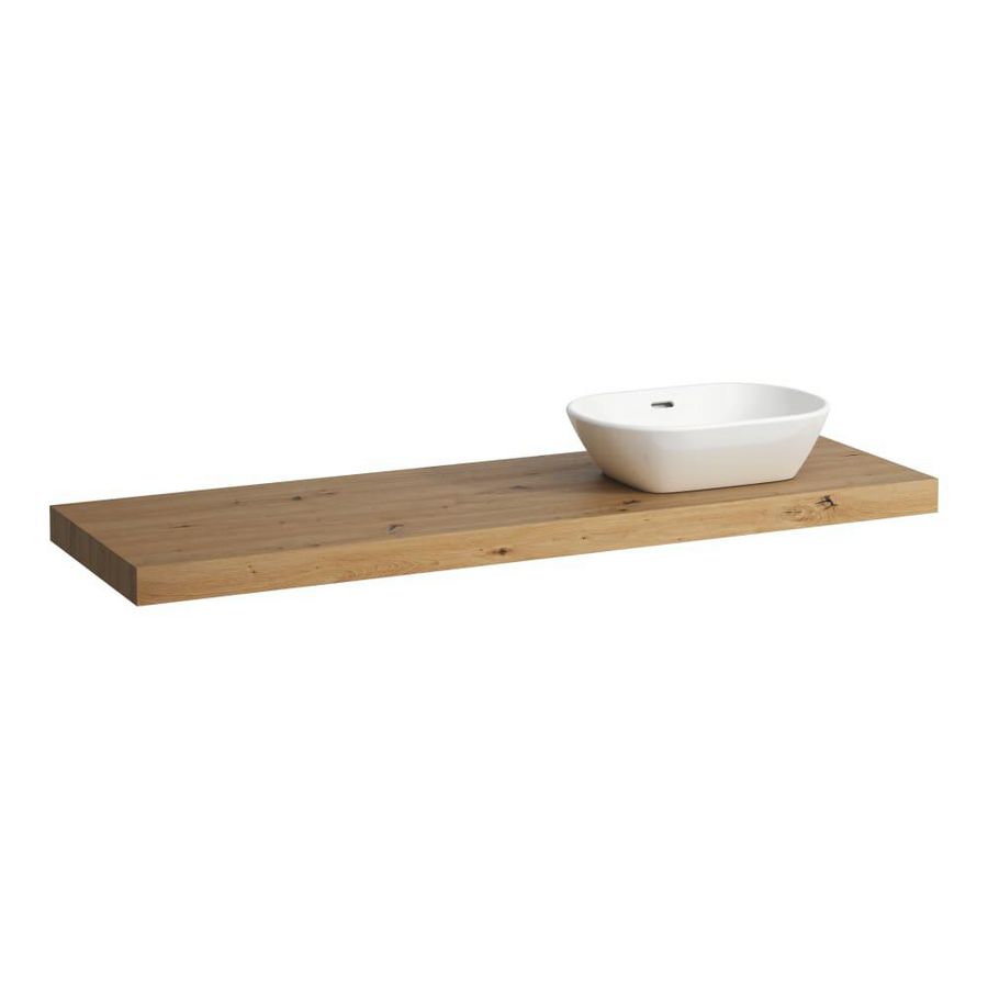 Wastafelblad LANI 160cm met uitsparing rechts wild oak