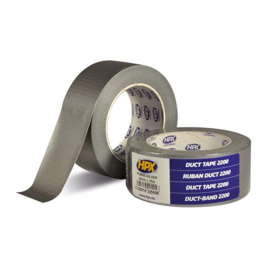 Zelfklevende tape HPX duct tape power 48mmx25m Zilver