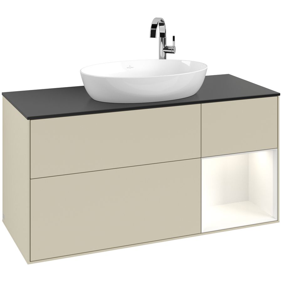 Wastafelonderkast Finion 1200x603x501mm S.Grey Matt Lacquer F952GFHJ
