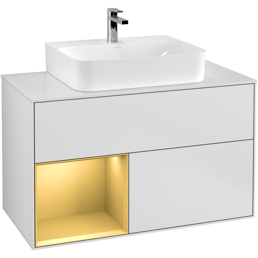Wastafelonderkast Finion 1000x603x501mm White Matt Lacquer G111HFMT