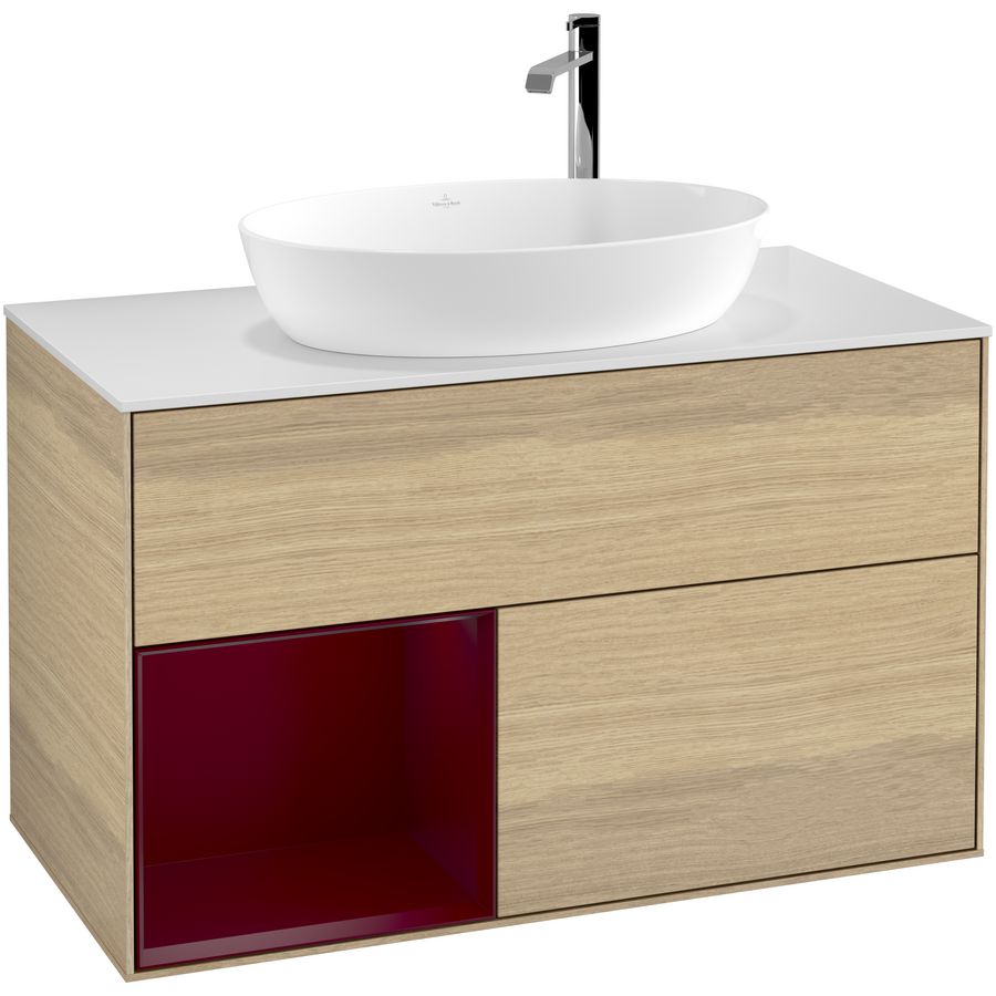 Wastafelonderkast Finion 1000x603x501mm Oak Veneer F891HBPC