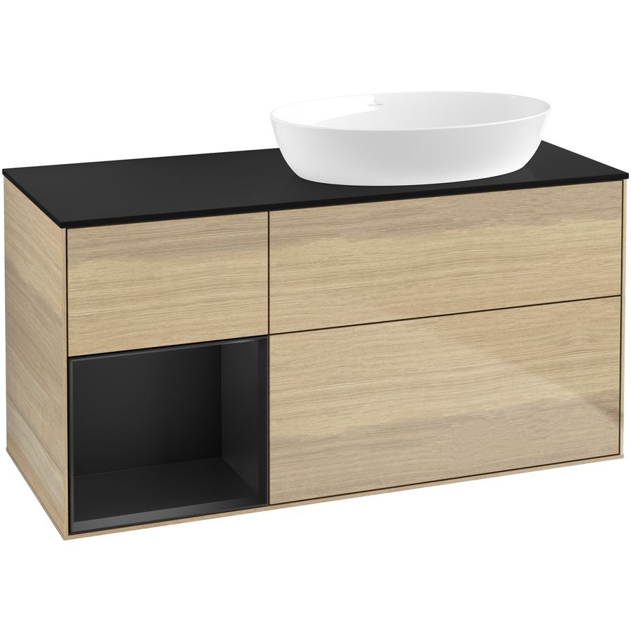 Wastafelonderkast Finion 1200x603x501mm Oak Veneer GA42PDPC