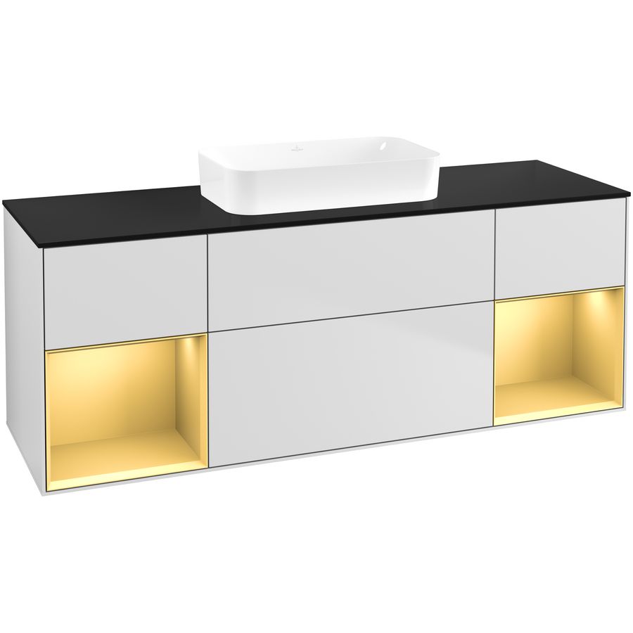 Wastafelonderkast Finion 1600x603x501mm White Matt Lacquer F742HFMT