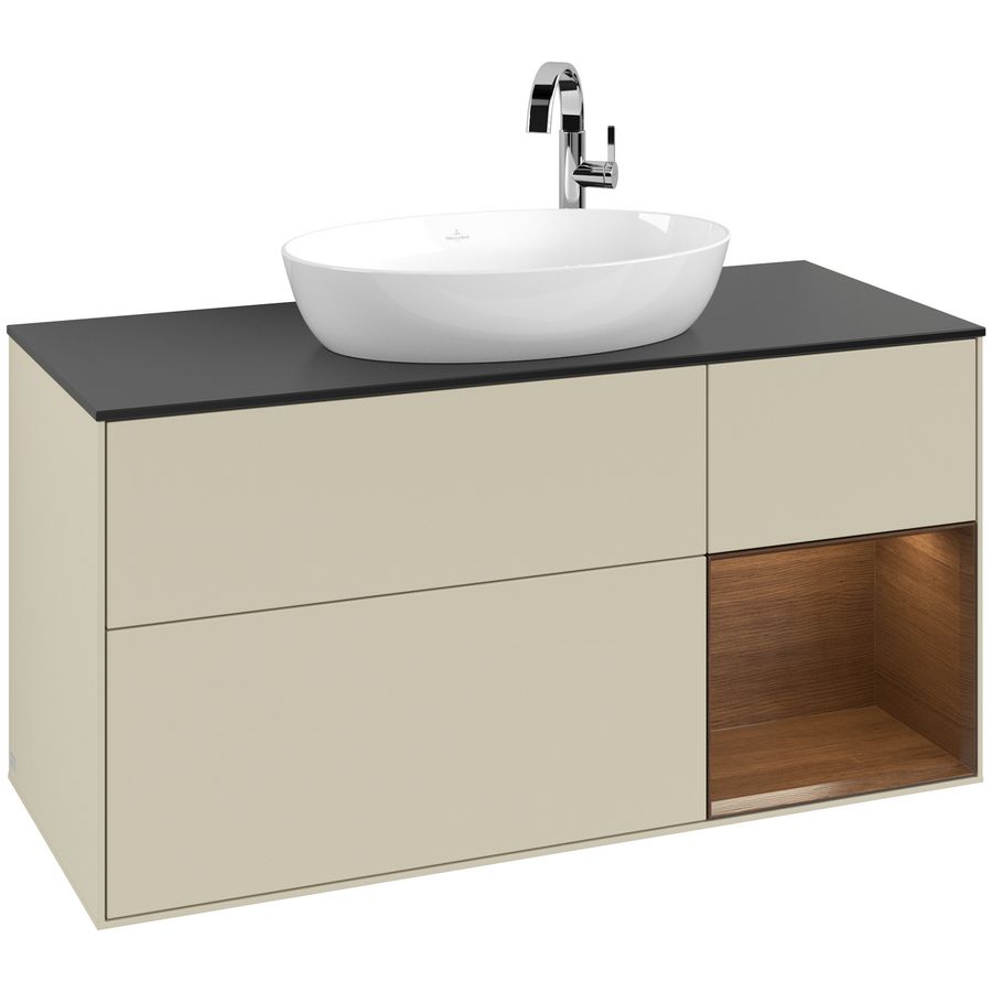 Wastafelonderkast Finion 1200x603x501mm S.Grey Matt Lacquer F952GNHJ