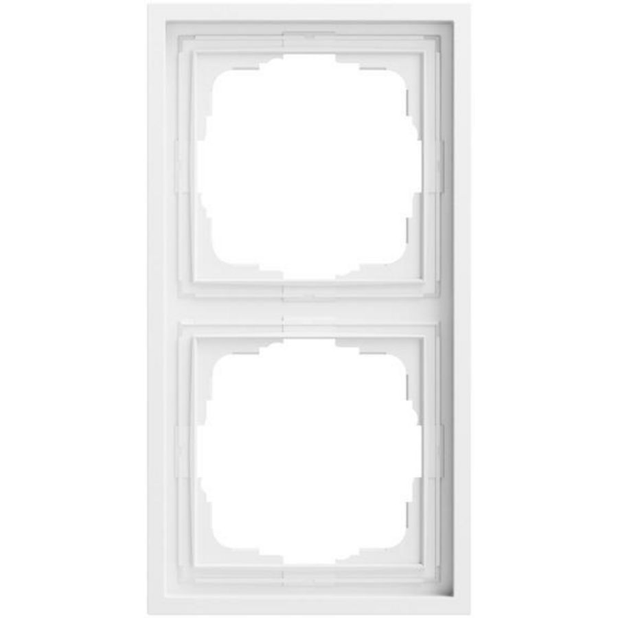 Afdekraam 2-v Gira F300 zuiver wit m(gel.)