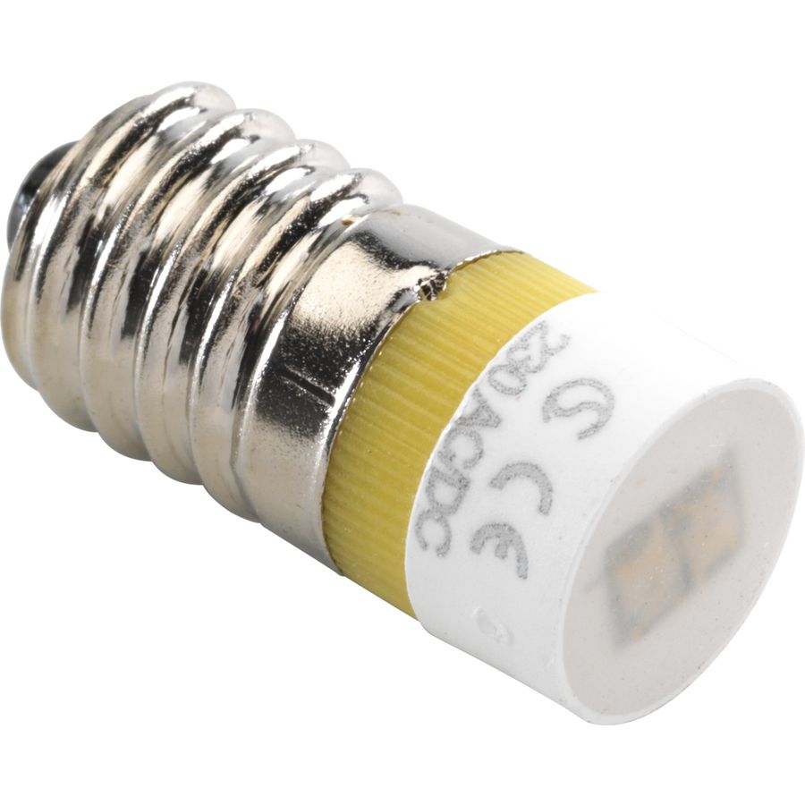 E10-lamp met amberkleurige led drukknoppen 6A/signaalapp.