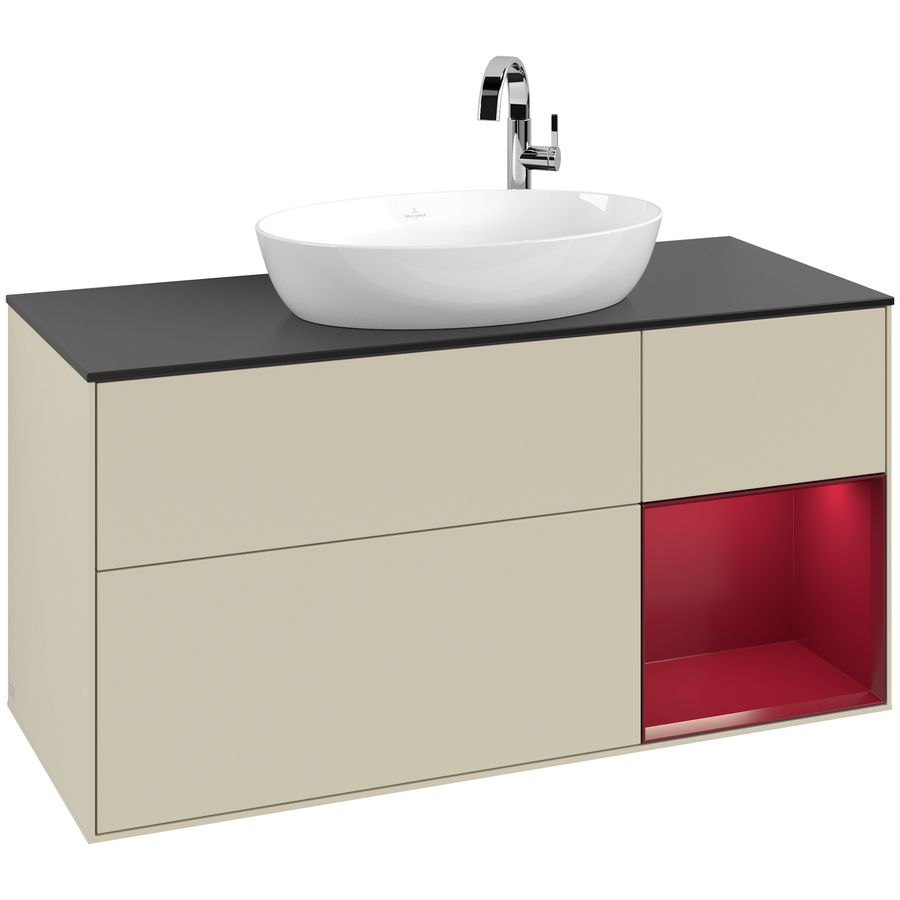 Wastafelonderkast Finion 1200x603x501mm S.Grey Matt Lacquer F952HBHJ