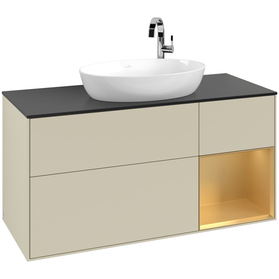 Wastafelonderkast Finion 1200x603x501mm S.Grey Matt Lacquer F952HFHJ