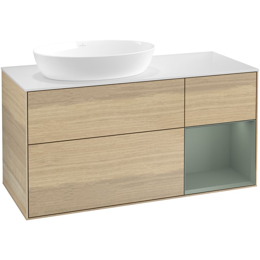 Wastafelonderkast Finion 1200x603x501mm Oak Veneer GA51GMPC