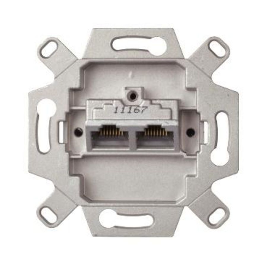 Inserts data socket flush 2 outlet RJ45 blind Cat6A ELSO
