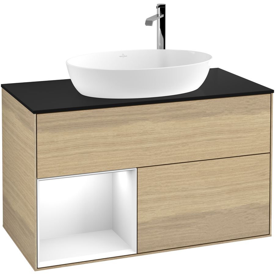 Wastafelonderkast Finion 1000x603x501mm Oak Veneer F892GFPC