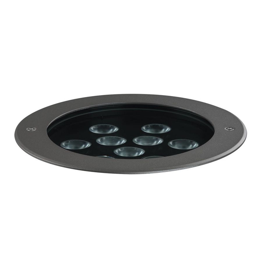 LED-Grondinbouwarmatuur 3000K 26W DALI cirkelvormige gemidde
