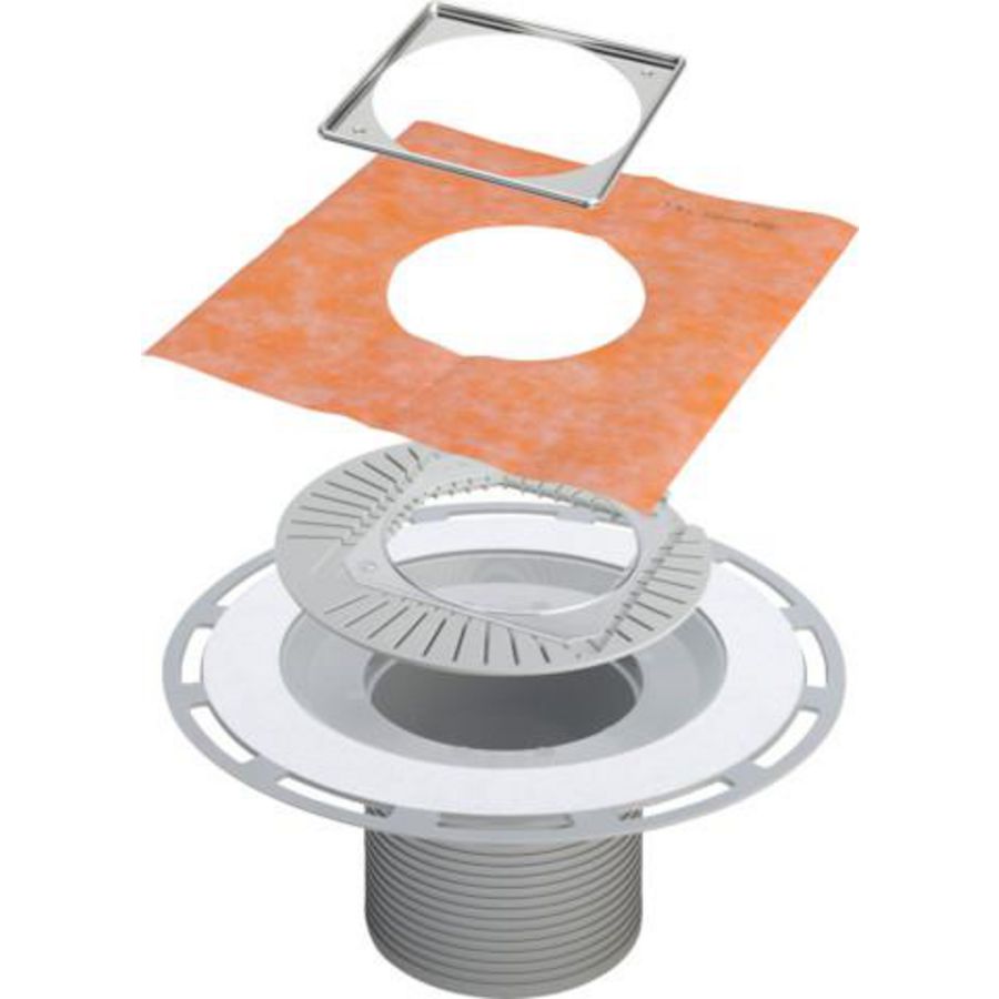 Afdichtingsflens 150x150 RVS/blank