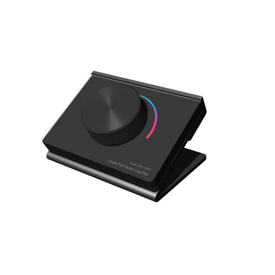Afstandsbediening RF RGB 1 zone tafeldraaidimmer zwart