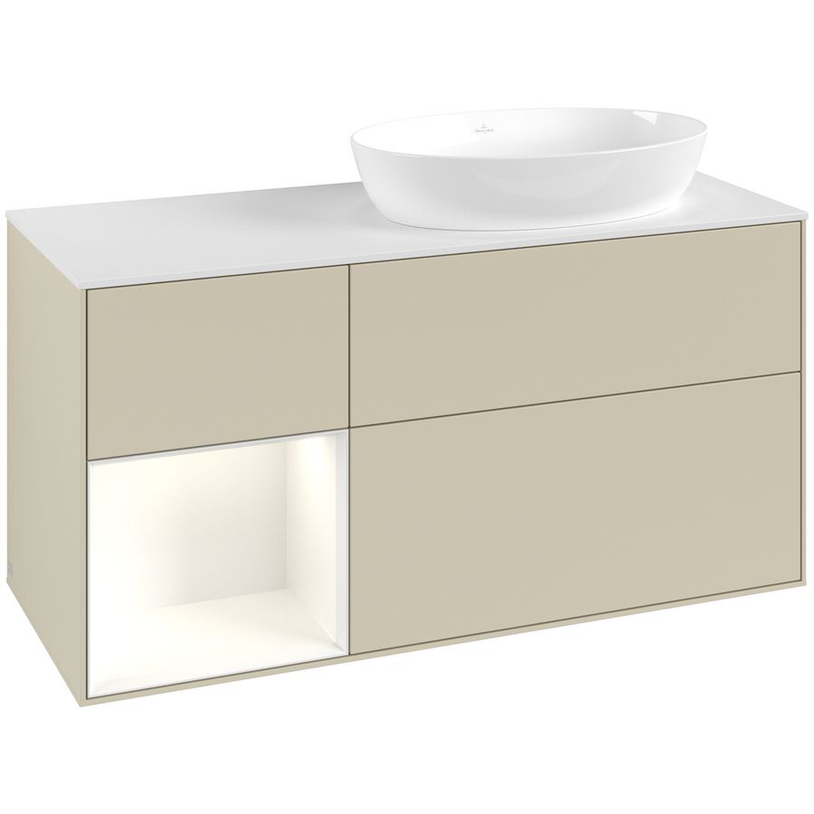 Wastafelonderkast Finion 1200x603x501mm S.Grey Matt Lacquer FA41GFHJ