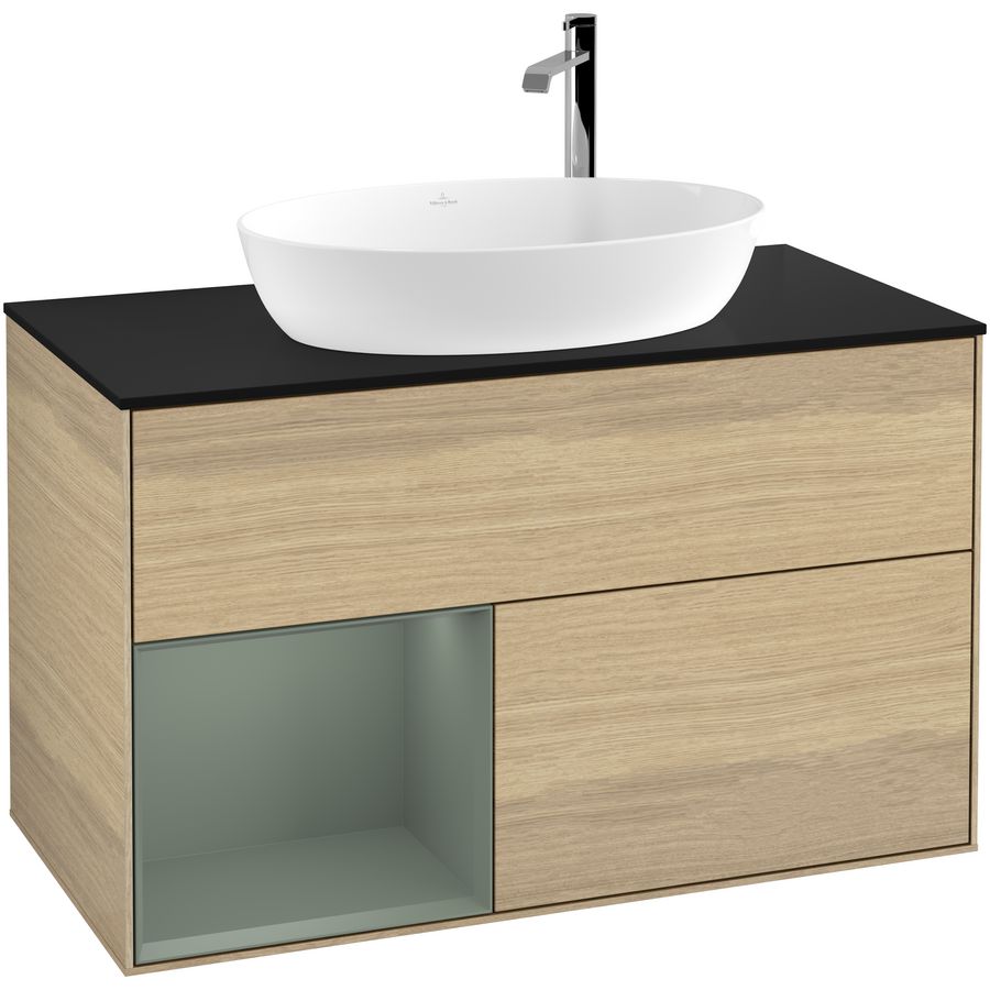 Wastafelonderkast Finion 1000x603x501mm Oak Veneer F892GMPC