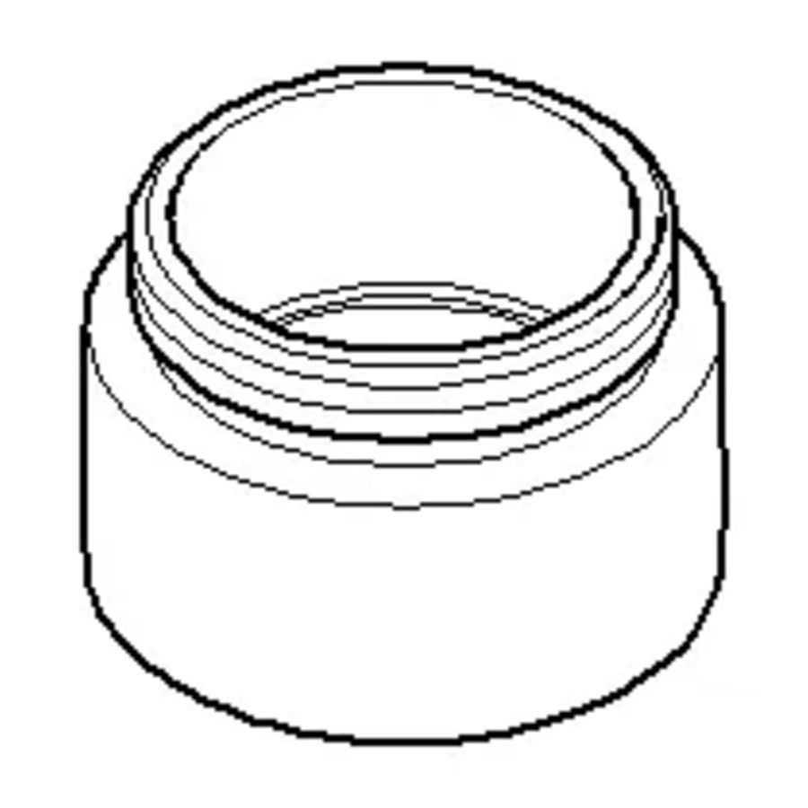 Beluchter mouw 21x13mm Messing gebors. (23kt Goud)