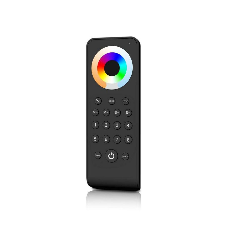 Afstandsbediening RF RGBTW 8 zones touchwielbediening zwart